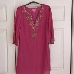 Pink Lilly Pulitzer Long Sleeved Dress